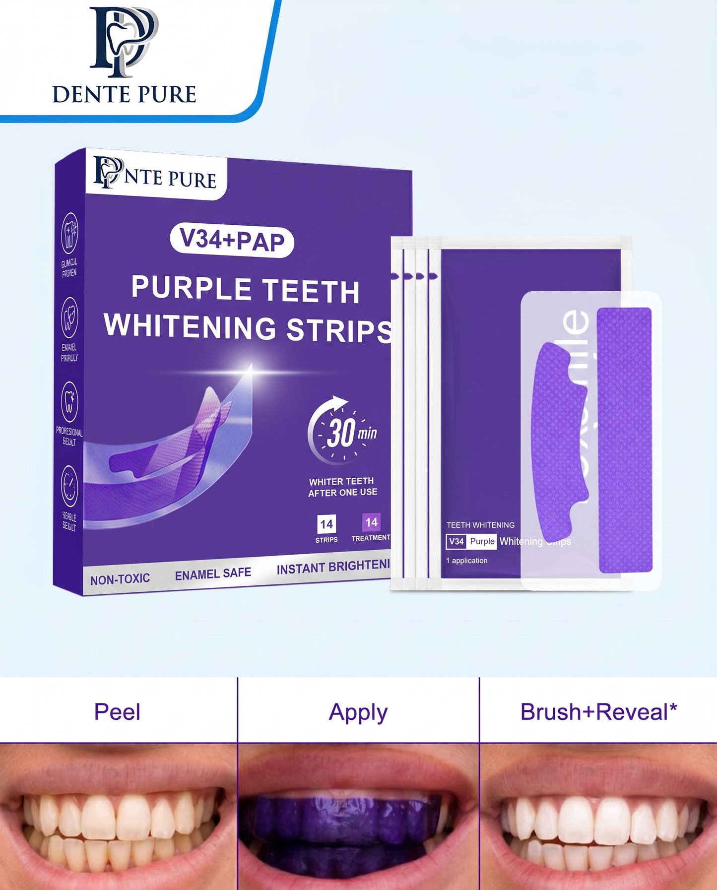Bandes violettes DentePure V34